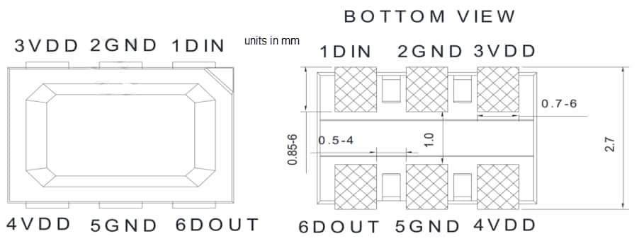 Inolux IN-PI3727TBTPRPGPB RGB LED